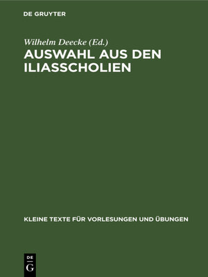 cover image of Auswahl aus den Iliasscholien